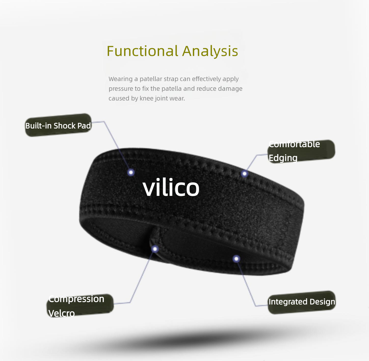 1PC Patella Kneecap Band Silic - Running Gear Knee review and price